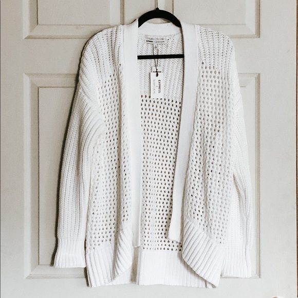 Express Sweaters - Express Open-Stitched Cardigan